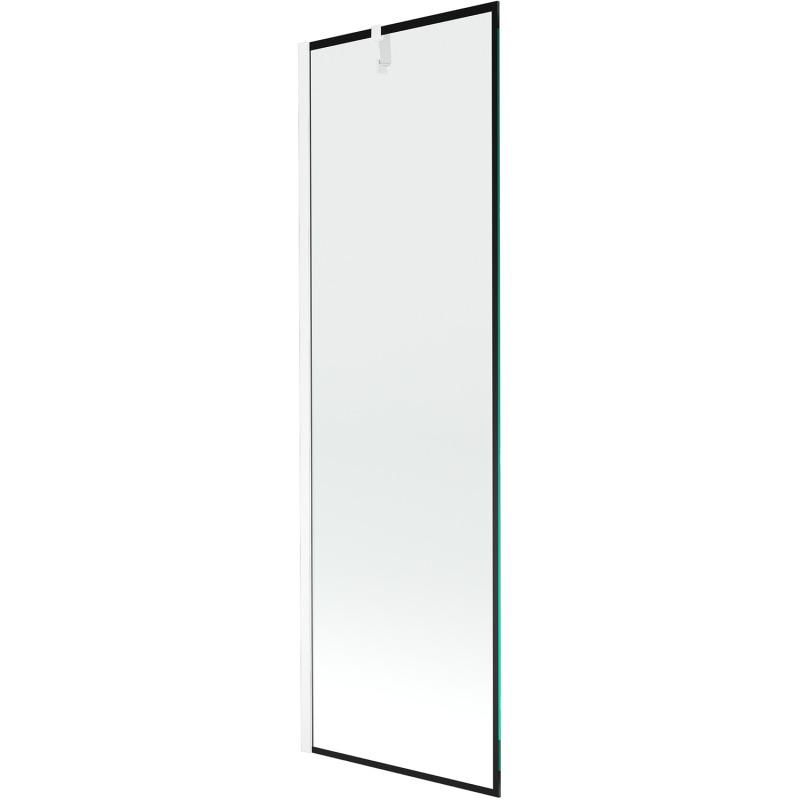 Mexen Next parawan nawannowy 1-skrzydłowy 60 x 150 cm, czarna ramka, biały - 895-060-000-00-70-20
