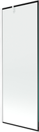 Mexen Next parawan nawannowy 1-skrzydłowy 70 x 150 cm, czarna ramka, biały - 895-070-000-00-70-20