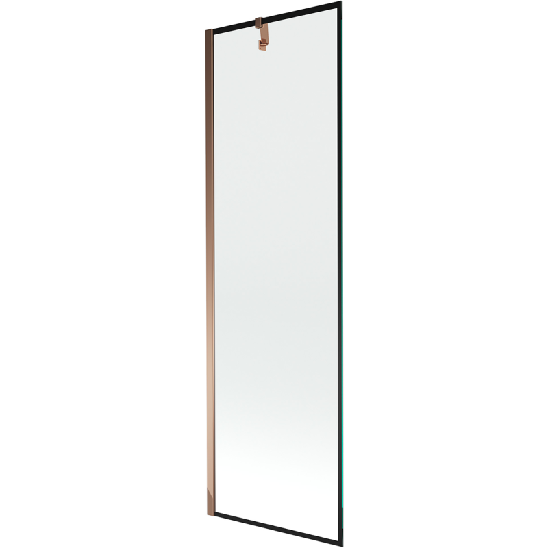 Mexen Next parawan nawannowy 1-skrzydłowy 60 x 150 cm, czarna ramka, różowe złoto - 895-060-000-00-70-60