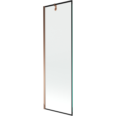 Mexen Next parawan nawannowy 1-skrzydłowy 60 x 150 cm, czarna ramka, różowe złoto - 895-060-000-00-70-60
