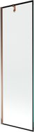 Mexen Next parawan nawannowy 1-skrzydłowy 60 x 150 cm, czarna ramka, różowe złoto - 895-060-000-00-70-60