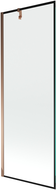 Mexen Next parawan nawannowy 1-skrzydłowy 70 x 150 cm, czarna ramka, różowe złoto - 895-070-000-00-70-60
