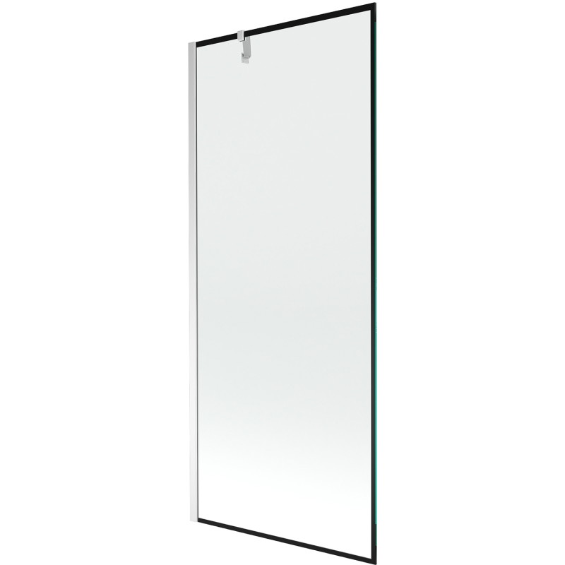 Mexen Next parawan nawannowy 1-skrzydłowy 80 x 150 cm, czarna ramka, chrom - 895-080-000-00-70-01