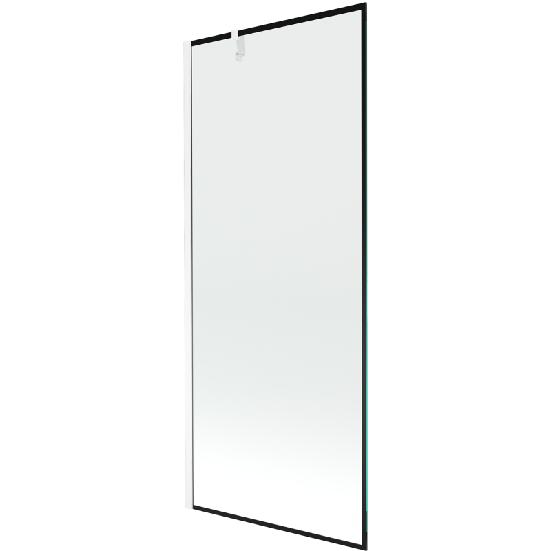 Mexen Next parawan nawannowy 1-skrzydłowy 80 x 150 cm, czarna ramka, biały - 895-080-000-00-70-20
