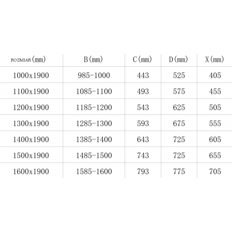 Mexen Omega drzwi prysznicowe rozsuwane 100 cm, grafit, chrom - 825-100-000-01-40