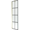 Mexen Next parawan nawannowy 1-skrzydłowy 50 x 150 cm, czarna kratka, złoty - 895-050-000-00-77-50