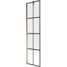 Mexen Next parawan nawannowy 1-skrzydłowy 50 x 150 cm, czarna kratka, różowe złoto - 895-050-000-00-77-60