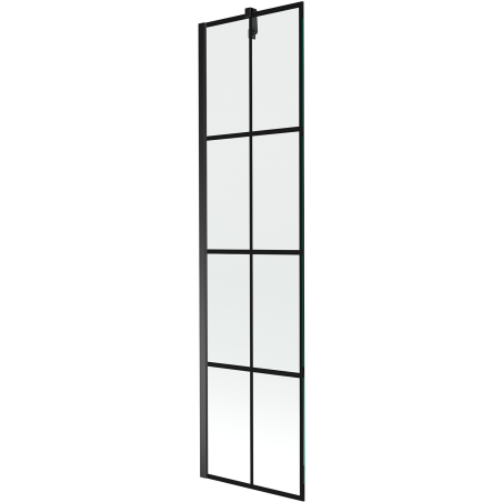 Mexen Next parawan nawannowy 1-skrzydłowy 50 x 150 cm, czarna kratka, czarny - 895-050-000-00-77-70