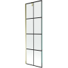 Mexen Next parawan nawannowy 1-skrzydłowy 60 x 150 cm, czarna kratka, złoty - 895-060-000-00-77-50