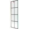 Mexen Next parawan nawannowy 1-skrzydłowy 60 x 150 cm, czarna kratka, różowe złoto - 895-060-000-00-77-60