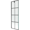 Mexen Next parawan nawannowy 1-skrzydłowy 60 x 150 cm, czarna kratka, czarny - 895-060-000-00-77-70