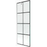 Mexen Next parawan nawannowy 1-skrzydłowy 70 x 150 cm, czarna kratka, chrom - 895-070-000-00-77-01