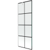 Mexen Next parawan nawannowy 1-skrzydłowy 70 x 150 cm, czarna kratka, biały - 895-070-000-00-77-20