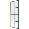 Mexen Next parawan nawannowy 1-skrzydłowy 70 x 150 cm, czarna kratka, złoty - 895-070-000-00-77-50