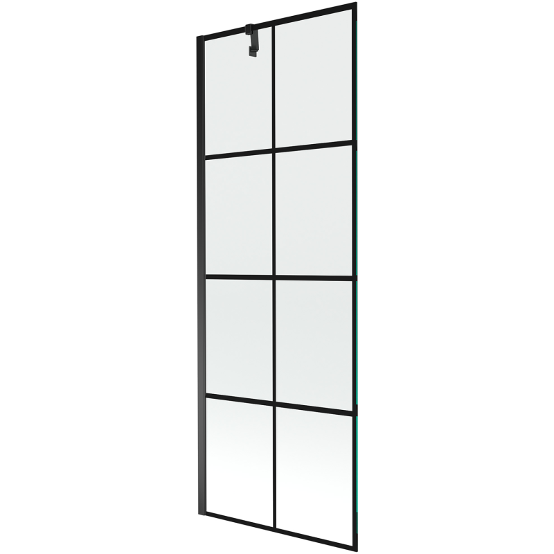 Mexen Next parawan nawannowy 1-skrzydłowy 70 x 150 cm, czarna kratka, czarny - 895-070-000-00-77-70
