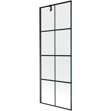 Mexen Next parawan nawannowy 1-skrzydłowy 70 x 150 cm, czarna kratka, czarny - 895-070-000-00-77-70