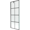 Mexen Next parawan nawannowy 1-skrzydłowy 70 x 150 cm, czarna kratka, czarny - 895-070-000-00-77-70