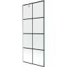 Mexen Next parawan nawannowy 1-skrzydłowy 80 x 150 cm, czarna kratka, chrom - 895-080-000-00-77-01