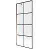 Mexen Next parawan nawannowy 1-skrzydłowy 80 x 150 cm, czarna kratka, różowe złoto - 895-080-000-00-77-60