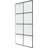Mexen Next parawan nawannowy 1-skrzydłowy 90 x 150 cm, czarna kratka, chrom - 895-090-000-00-77-01