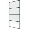 Mexen Next parawan nawannowy 1-skrzydłowy 100 x 150 cm, czarna kratka, chrom - 895-100-000-00-77-01