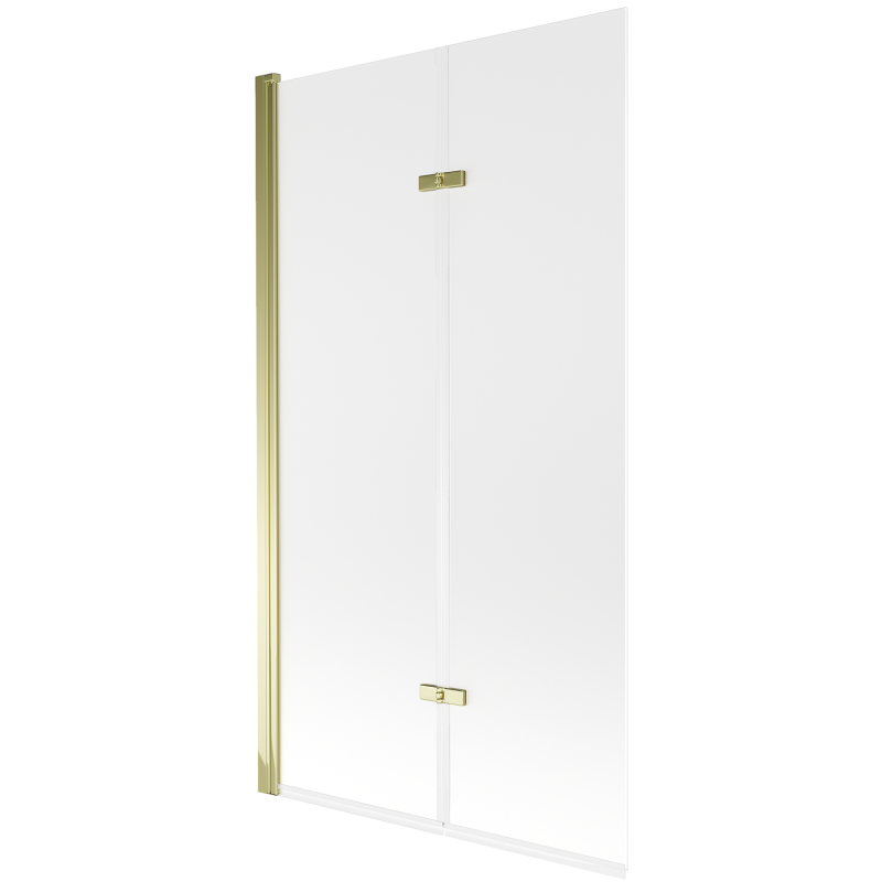 Mexen Castor parawan nawannowy 2-skrzydłowy 100 x 150 cm, szron, złoty - 892-100-002-50-30