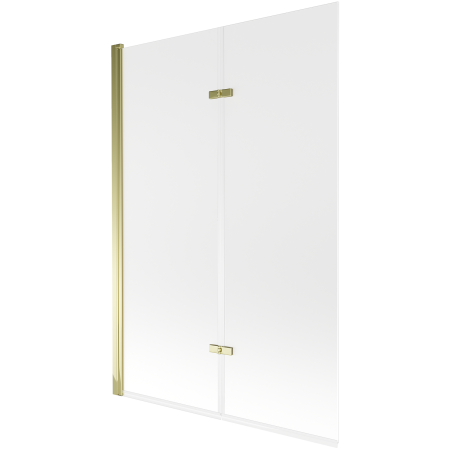 Mexen Castor parawan nawannowy 2-skrzydłowy 120 x 150 cm, szron, złoty - 892-120-002-50-30