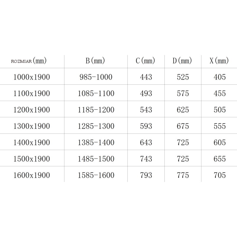 Mexen Omega drzwi prysznicowe rozsuwane 120 cm, transparent, czarne - 825-120-000-70-00