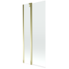 Mexen Flip parawan nawannowy 2-skrzydłowy 80 x 150 cm, transparent, złoty - 894-080-101-50-00