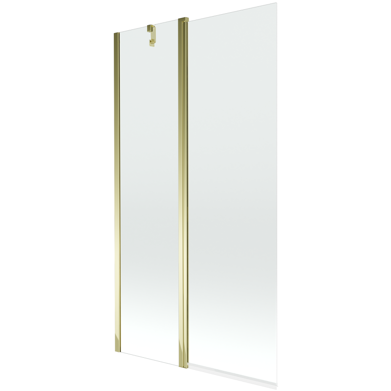 Mexen Flip parawan nawannowy 2-skrzydłowy 100 x 150 cm, transparent, złoty - 894-100-101-50-00