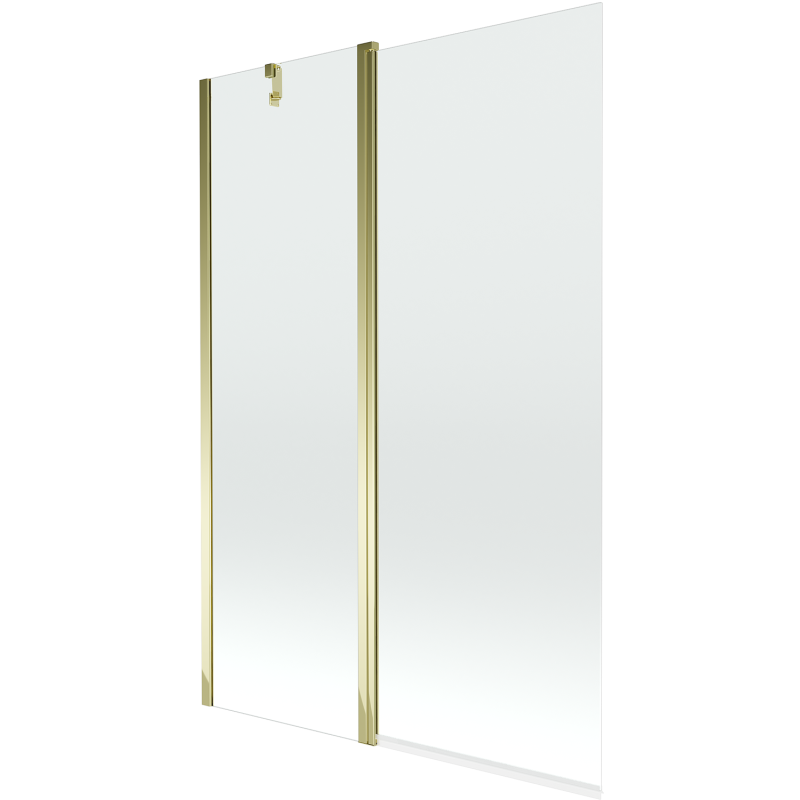 Mexen Flip parawan nawannowy 2-skrzydłowy 120 x 150 cm, transparent, złoty - 894-120-101-50-00