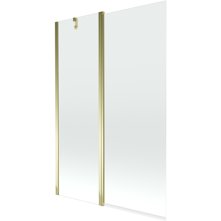 Mexen Flip parawan nawannowy 2-skrzydłowy 120 x 150 cm, transparent, złoty - 894-120-101-50-00