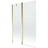 Mexen Flip parawan nawannowy 2-skrzydłowy 120 x 150 cm, transparent, złoty - 894-120-101-50-00