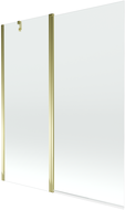 Mexen Flip parawan nawannowy 2-skrzydłowy 140 x 150 cm, transparent, złoty - 894-140-101-50-00