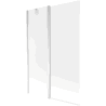 Mexen Flip parawan nawannowy 2-skrzydłowy 120 x 150 cm, szron, chrom - 894-120-101-01-30