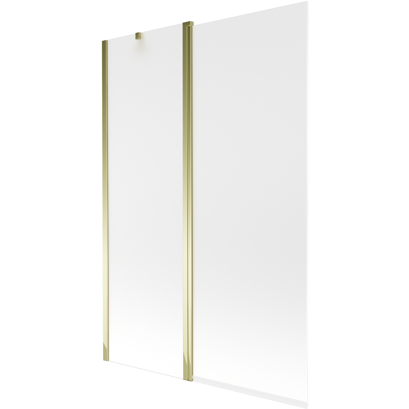 Mexen Flip parawan nawannowy 2-skrzydłowy 120 x 150 cm, szron, złoty - 894-120-101-50-30