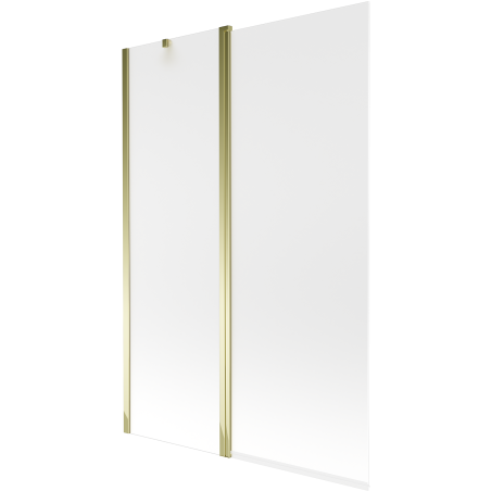 Mexen Flip parawan nawannowy 2-skrzydłowy 120 x 150 cm, szron, złoty - 894-120-101-50-30
