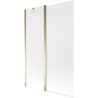 Mexen Flip parawan nawannowy 2-skrzydłowy 120 x 150 cm, szron, złoty - 894-120-101-50-30