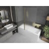 Mexen Flip parawan nawannowy 2-skrzydłowy 140 x 150 cm, szron, złoty - 894-140-101-50-30