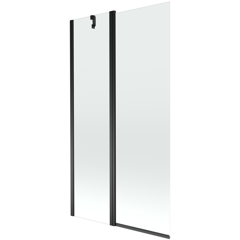 Mexen Flip parawan nawannowy 2-skrzydłowy 100 x 150 cm, transparent, czarny - 894-100-101-70-00