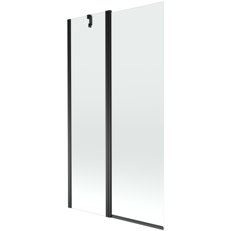 Mexen Flip parawan nawannowy 2-skrzydłowy 100 x 150 cm, transparent, czarny - 894-100-101-70-00