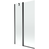 Mexen Flip parawan nawannowy 2-skrzydłowy 100 x 150 cm, transparent, czarny - 894-100-101-70-00