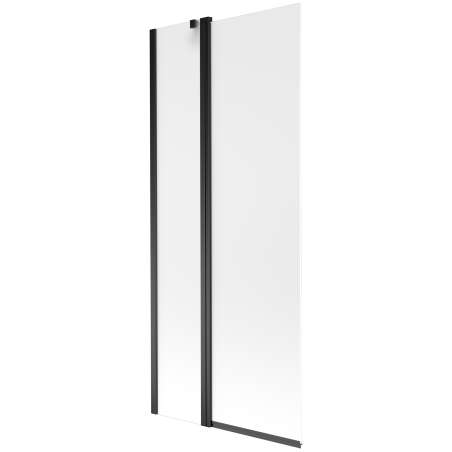Mexen Flip parawan nawannowy 2-skrzydłowy 80 x 150 cm, szron, czarny - 894-080-101-70-30