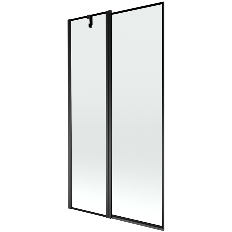 Mexen Flip parawan nawannowy 2-skrzydłowy 100 x 150 cm, czarna ramka, czarny - 894-100-101-70-70