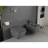 Mexen Madox miska wc Rimless z deską wolnoopadającą slim, duroplast, szara ciemna mat - 30154061