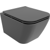 Mexen Madox miska wc Rimless z deską wolnoopadającą slim, duroplast, szara ciemna mat - 30154061