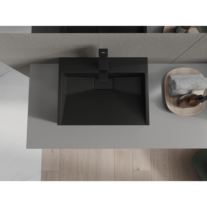 Mexen Ava umywalka nablatowa z konglomeratu 1/O 50 x 38 cm, czarna - 23015071