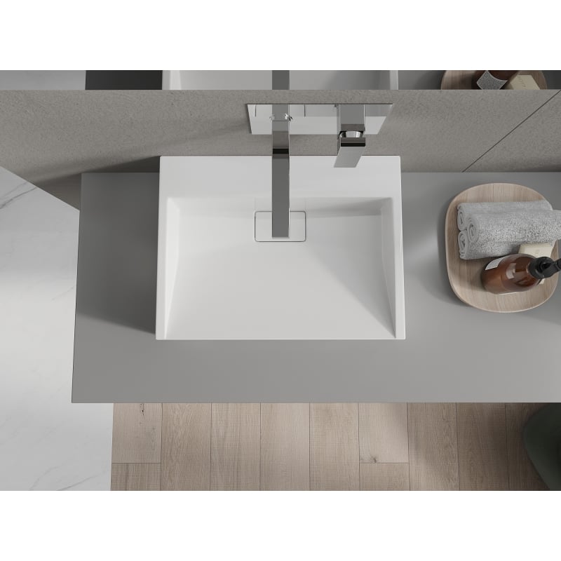 Mexen Ava umywalka nablatowa z konglomeratu B/O 50 x 38 cm, biała - 23015000