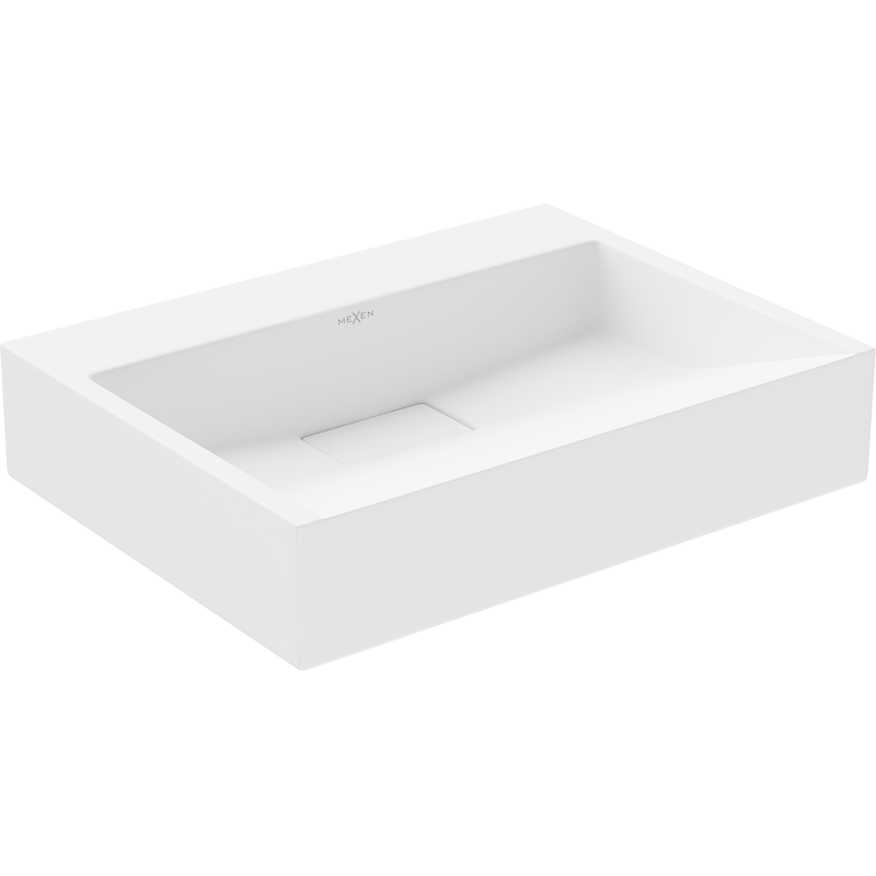 Mexen Ava umywalka nablatowa z konglomeratu B/O 50 x 38 cm, biała - 23015000