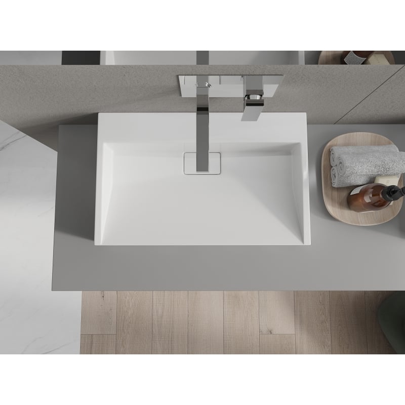 Mexen Ava umywalka nablatowa z konglomeratu B/O 60 x 38 cm, biała - 23016000